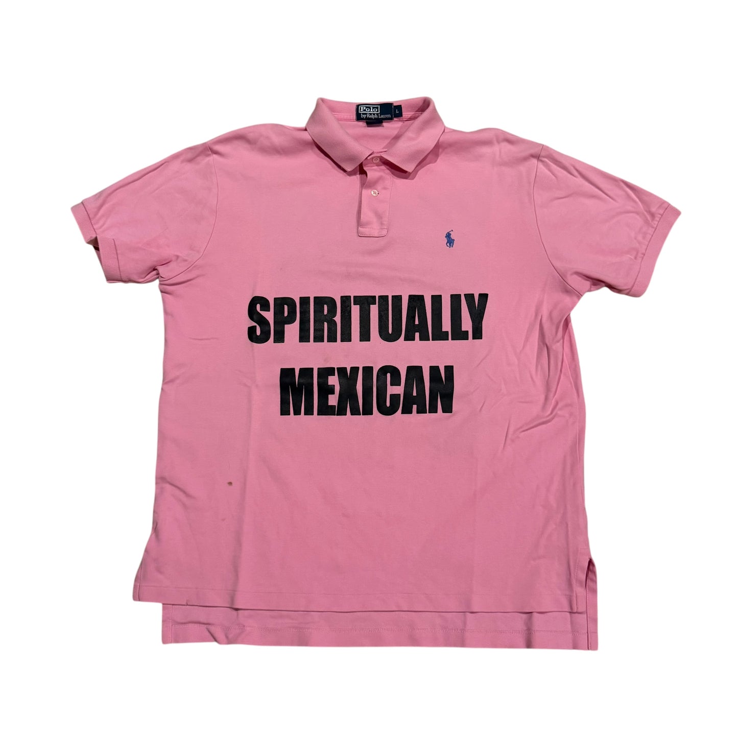 Spiritually Mexican Polo T-Shirt (Large) PERSONALS COLLECTION