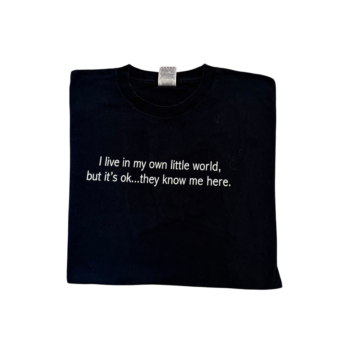 I Live In My Old Little World… T-Shirt 2000s (XXL) PERSONALS COLLECTION