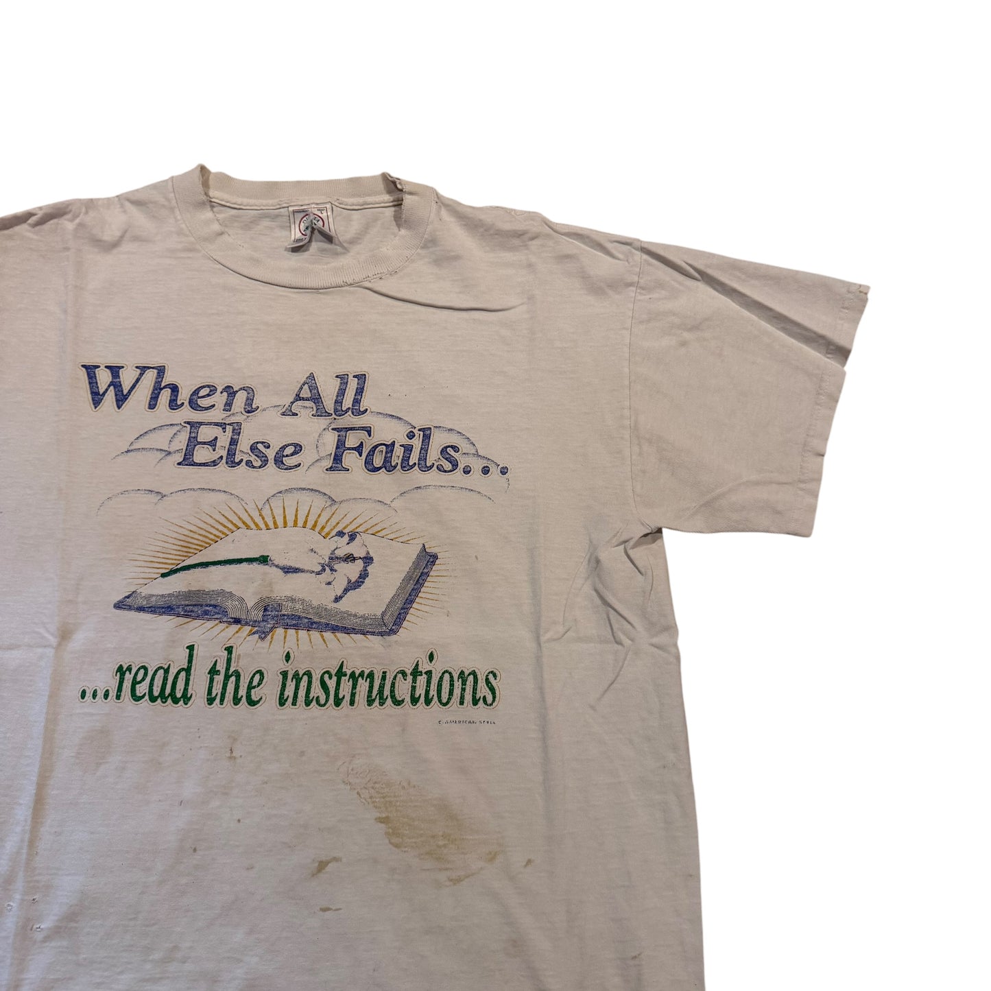When All Else Fails… Thrashed T-Shirt 90s (Large) PERSONALS COLLECTION