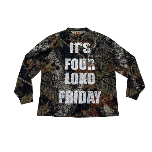 Four Loko Friday 1/1 Long Sleeve Camo T-Shirt (Large)
