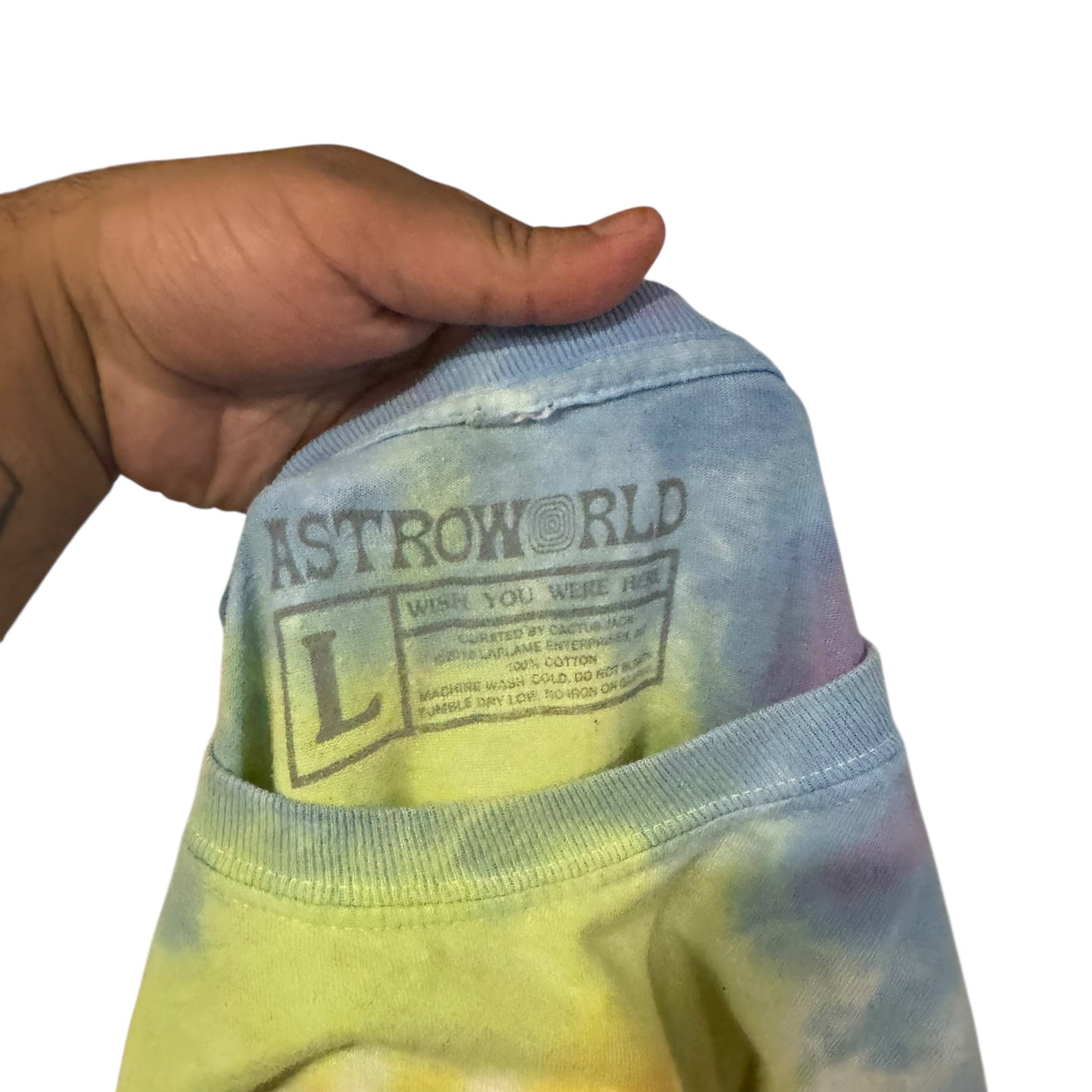 Travis Scott Astroworld Long Sleeve T-Die Tour T-Shirt (Large) [ REAL SHOPPER EXCLUSIVE ]