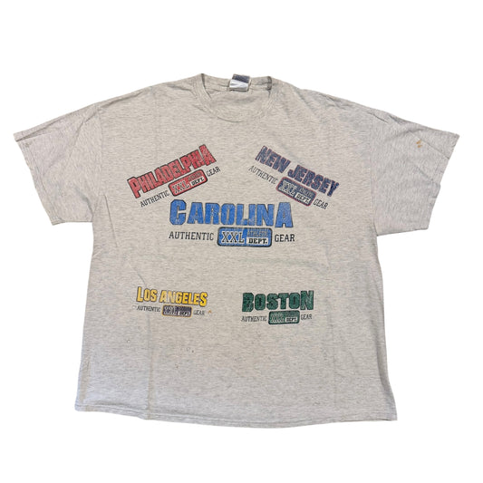College Test Print T-Shirt 2000s (XL) PERSONALS COLLECTION