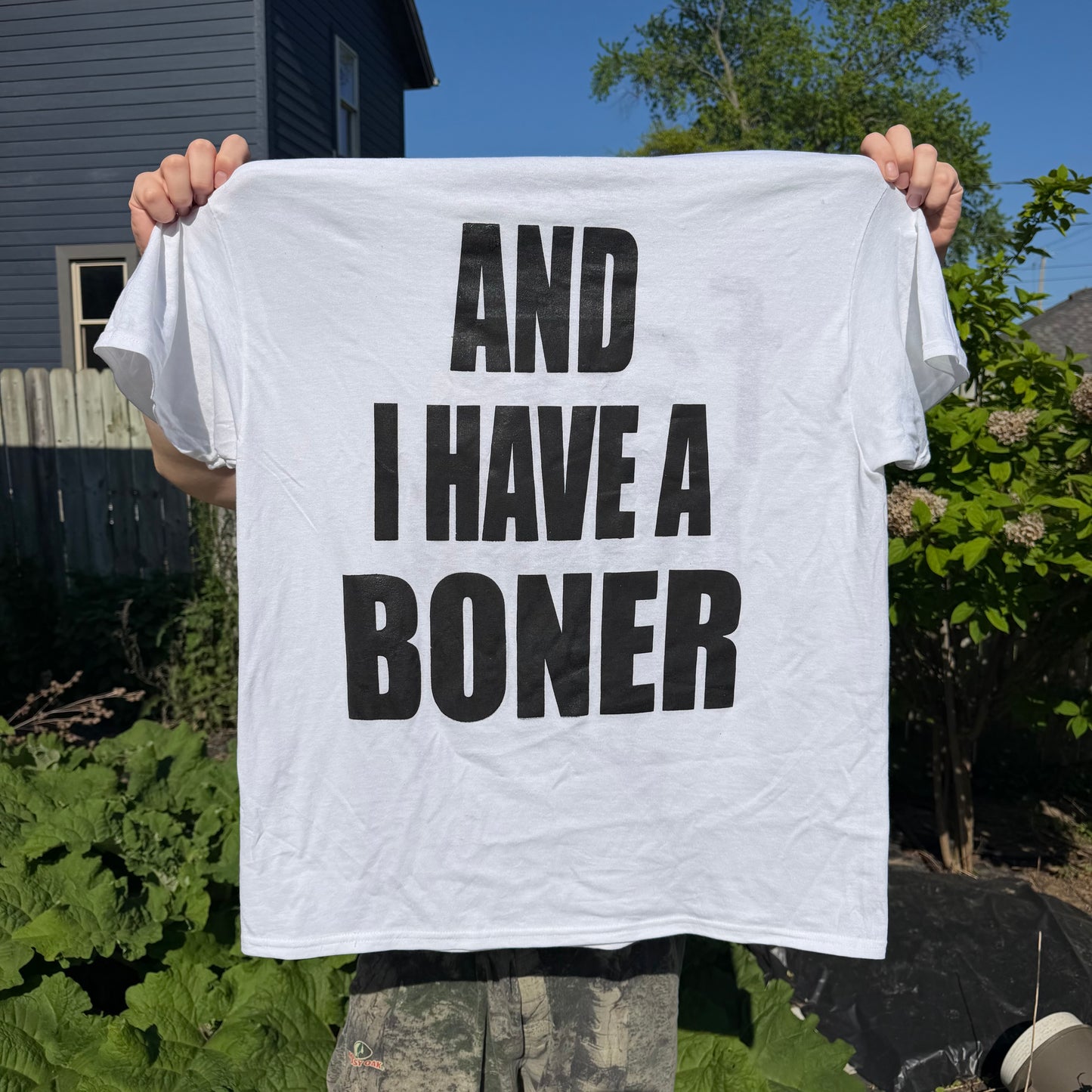 Fat Retard Faggot And I Have A Boner T-Shirt HARDCORE THOUGHTS X JUNA COLLAB White