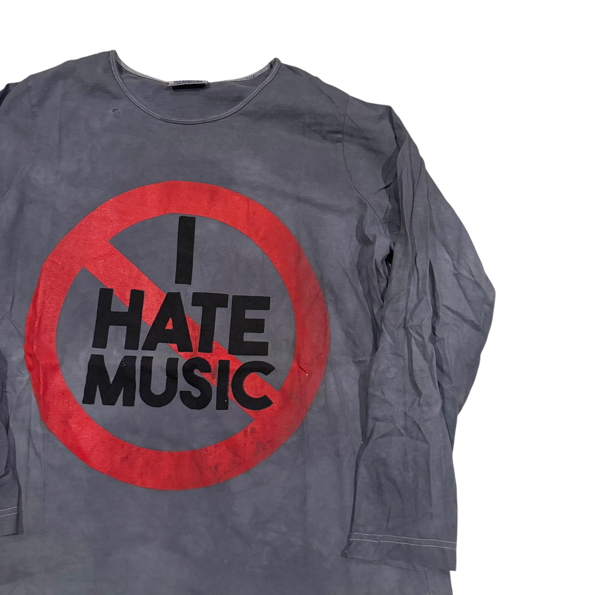 I HATE MUSIC Long Sleeve T-Shirt (XL) PERSONALS COLLECTION
