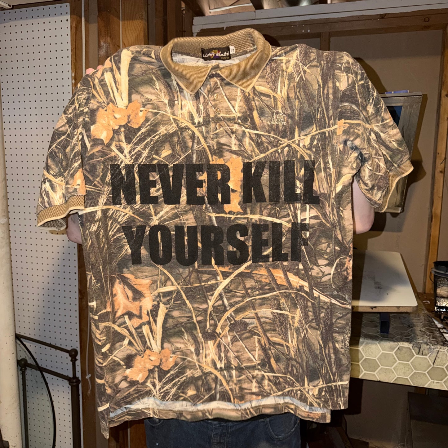 NEVER KILL YOURSELF 1/1 Polo T-Shirts