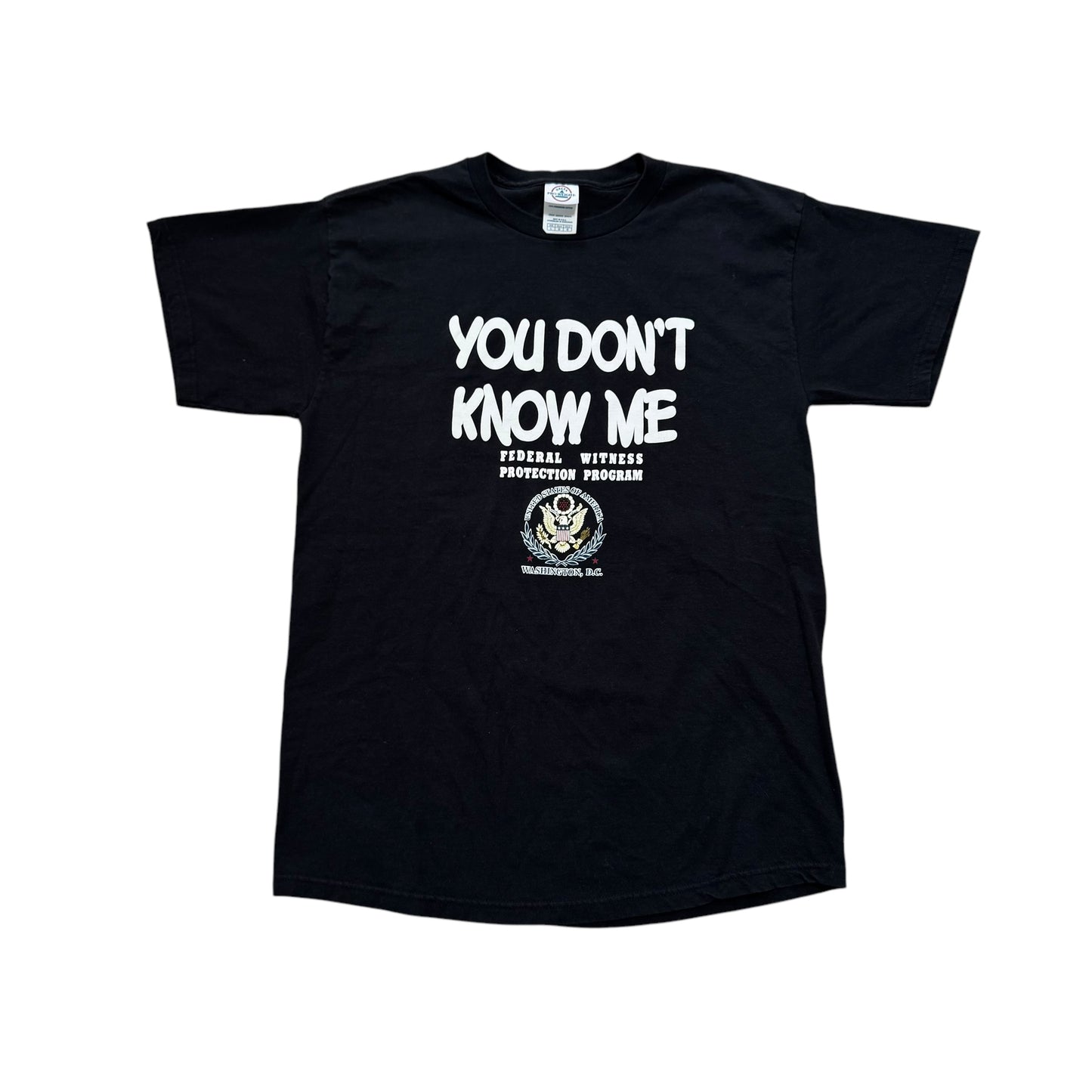 You Don’t Know Me Witness Protection Program T-Shirt 2000s (Large) [ REAL SHOPPER EXCLUSIVE ]