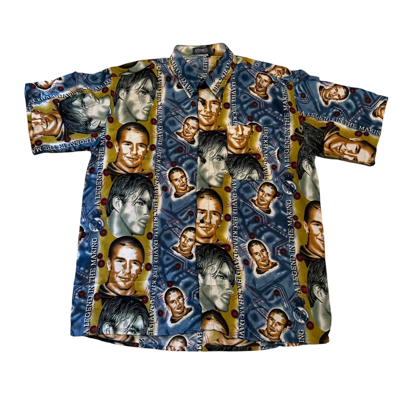 David Beckham Button Up T-Shirt (XL) PERSONALS COLLECTION