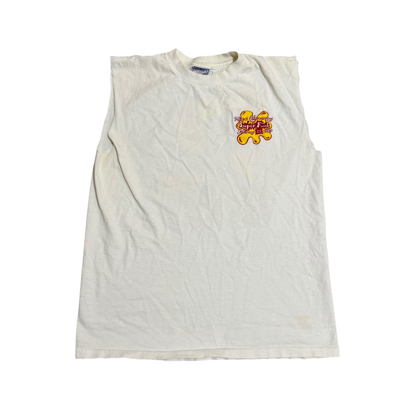 Miami University Super Funk Cut Off T-Shirt 90s (Large) [ REAL SHOPPER EXCLUSIVE ]