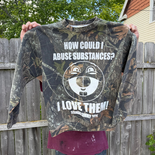 How Could I Abuse Substances? 1/1 Camo Crewneck (Medium)