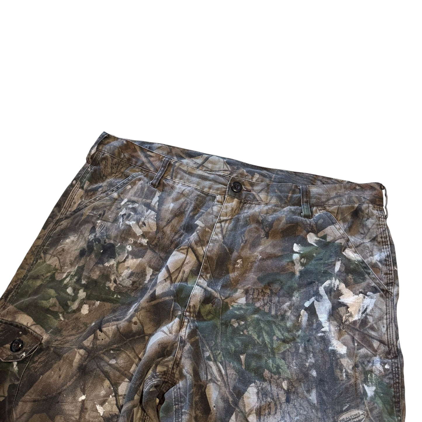 Camo Paint Splattered Studio Pants (38x25) PERSONALS COLLECTION