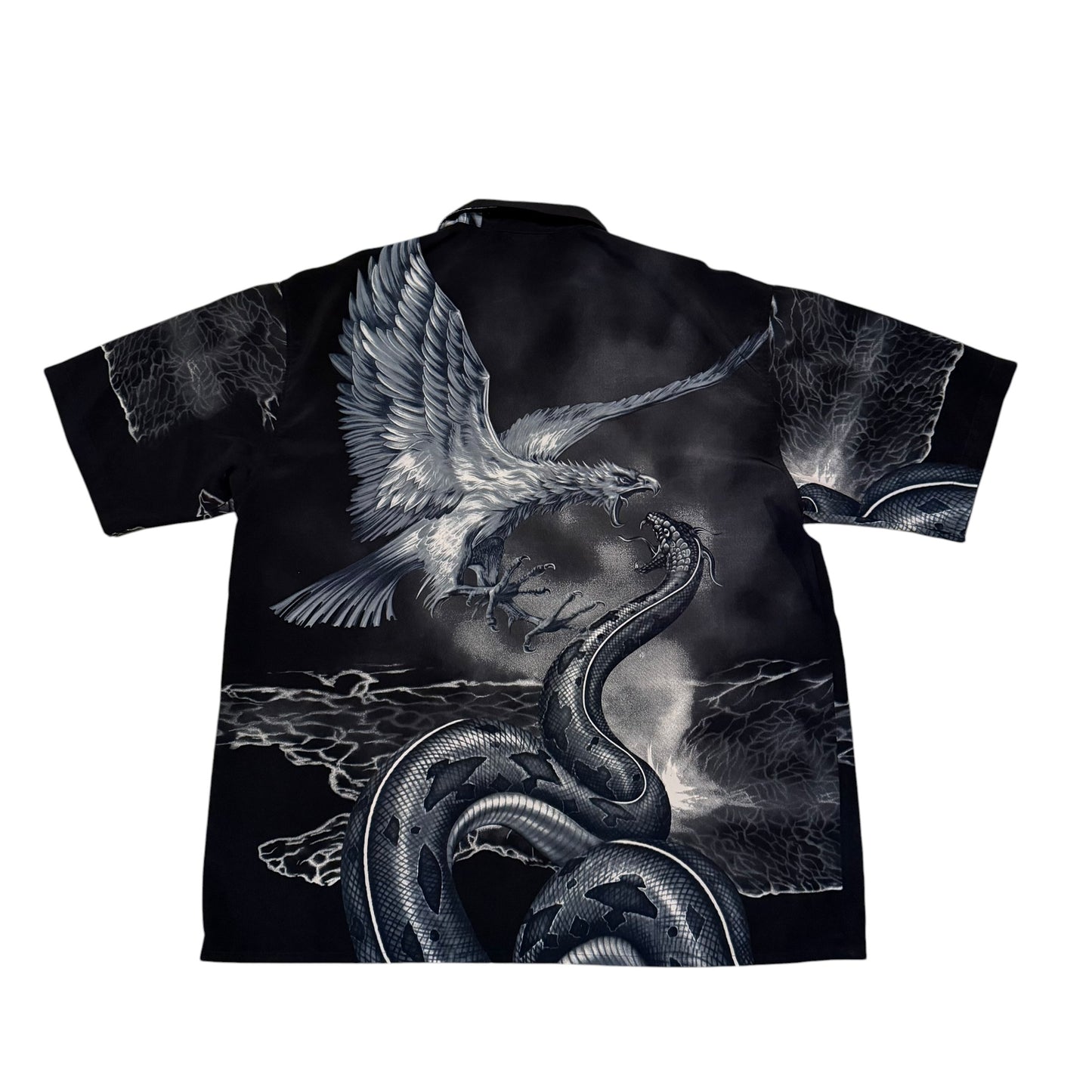 Eagle And Serpent Button Up T-Shirt (Fits XL) PERSONALS COLLECTION