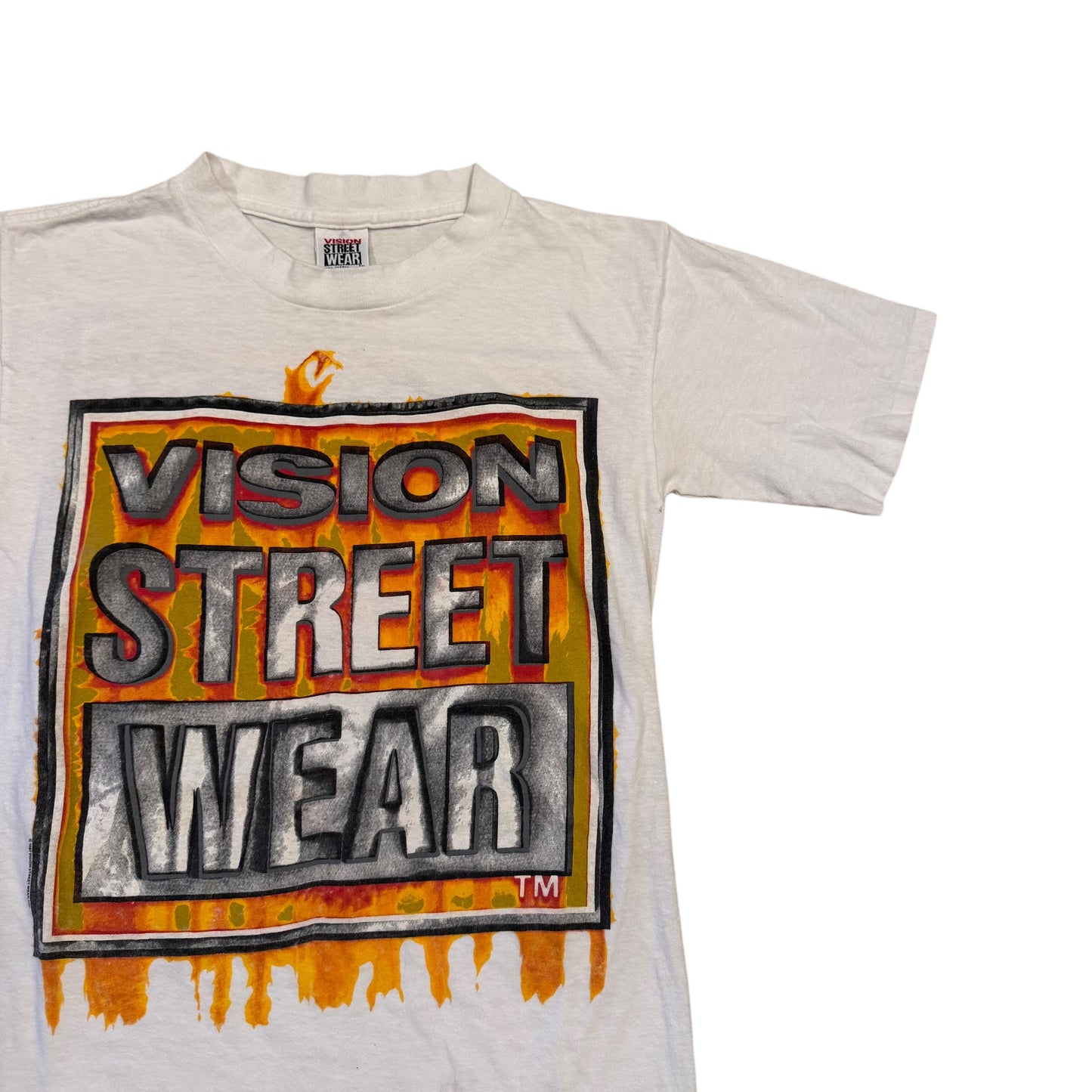 Vision Street Wear Flame Logo T-Shirt (Small)