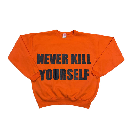 Custom Black Never Kill Yourself Crewneck (XXXXL)