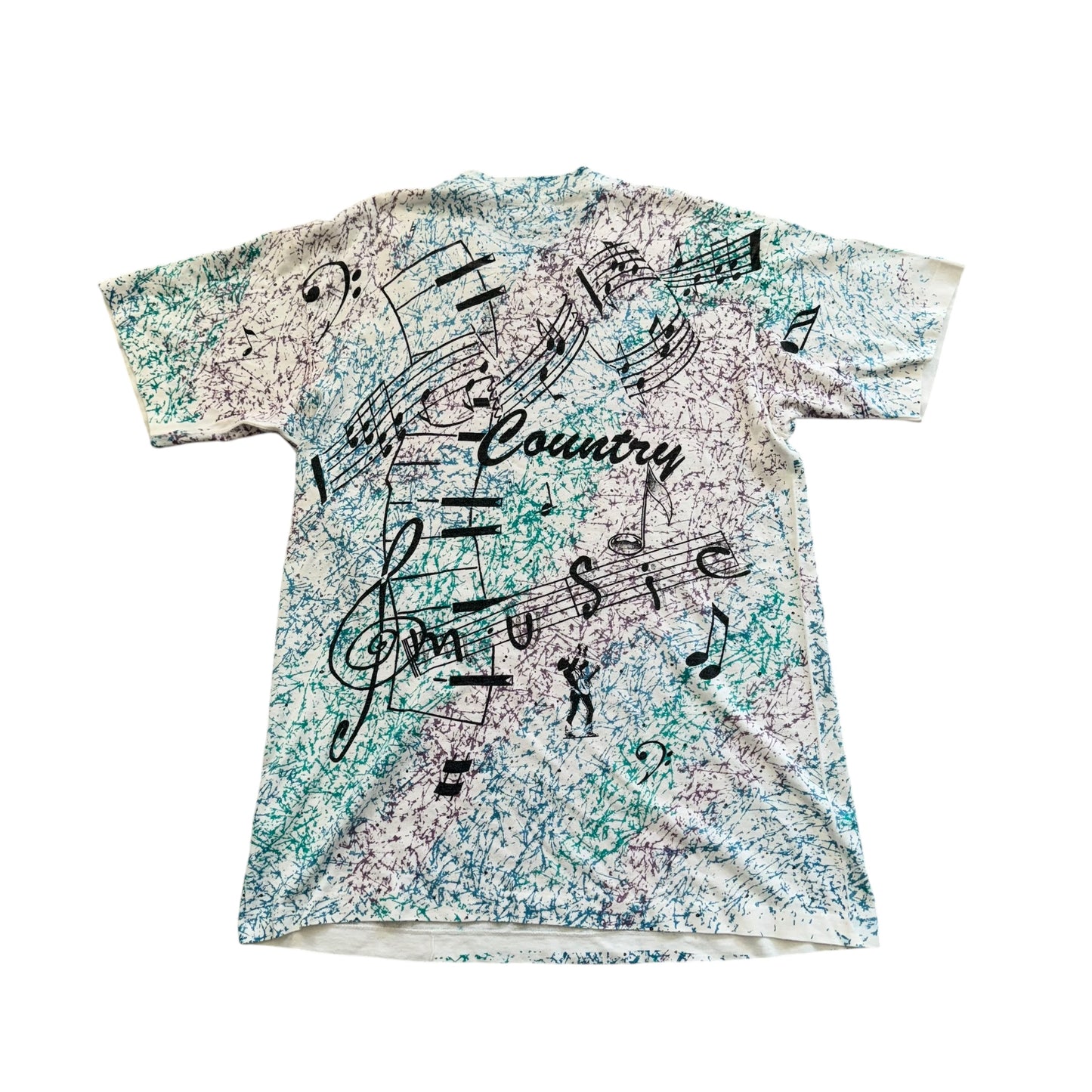 Nashville Country Music All Over Print T-Shirt 90s (XL) [ REAL SHOPPER EXCLUSIVE ]