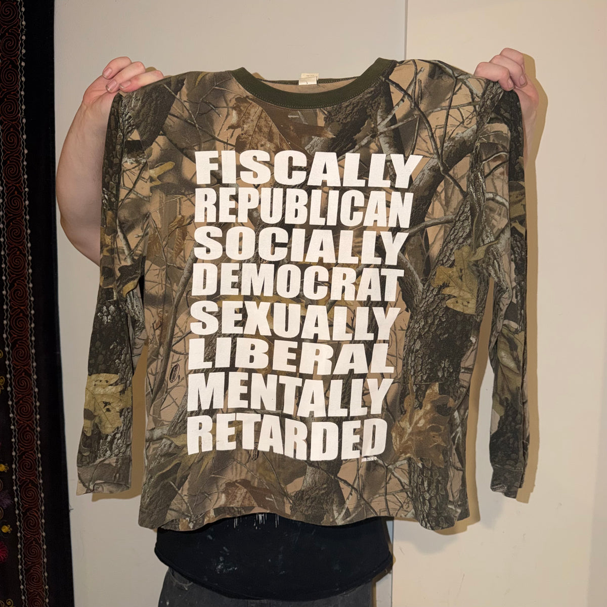 Fiscally Republican 1/1 Camo Long Sleeve T-Shirt (Large)