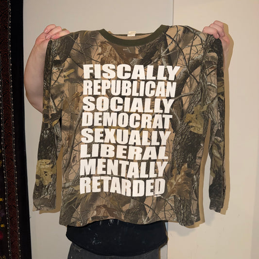 Fiscally Republican 1/1 Camo Long Sleeve T-Shirt (Large)