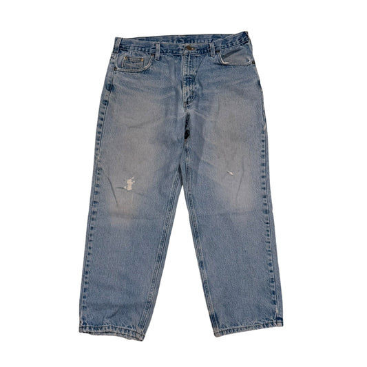 Carhartt Distressed Blue Jeans 90s (36x27) PERSONALS COLLECTION