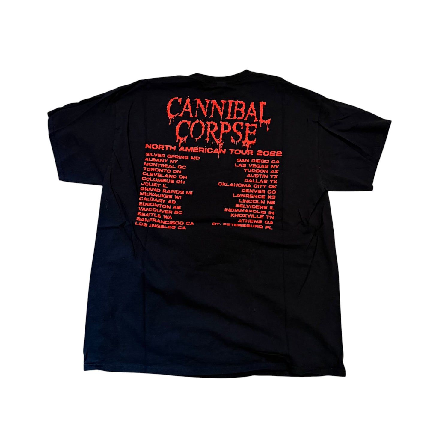 Cannibal Corpse Violence Unimagined 2022 Tour T-Shirt (XL) PERSONALS COLLECTION
