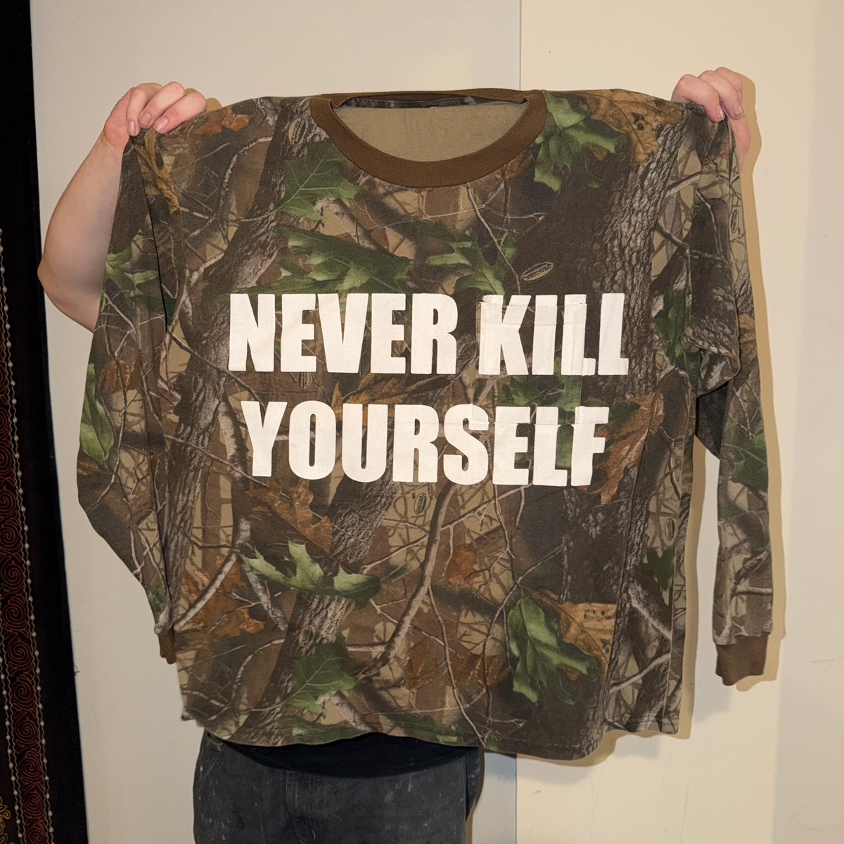 Never Kill Yourself 1/1 Camo Long Sleeve T-Shirt (XXL)