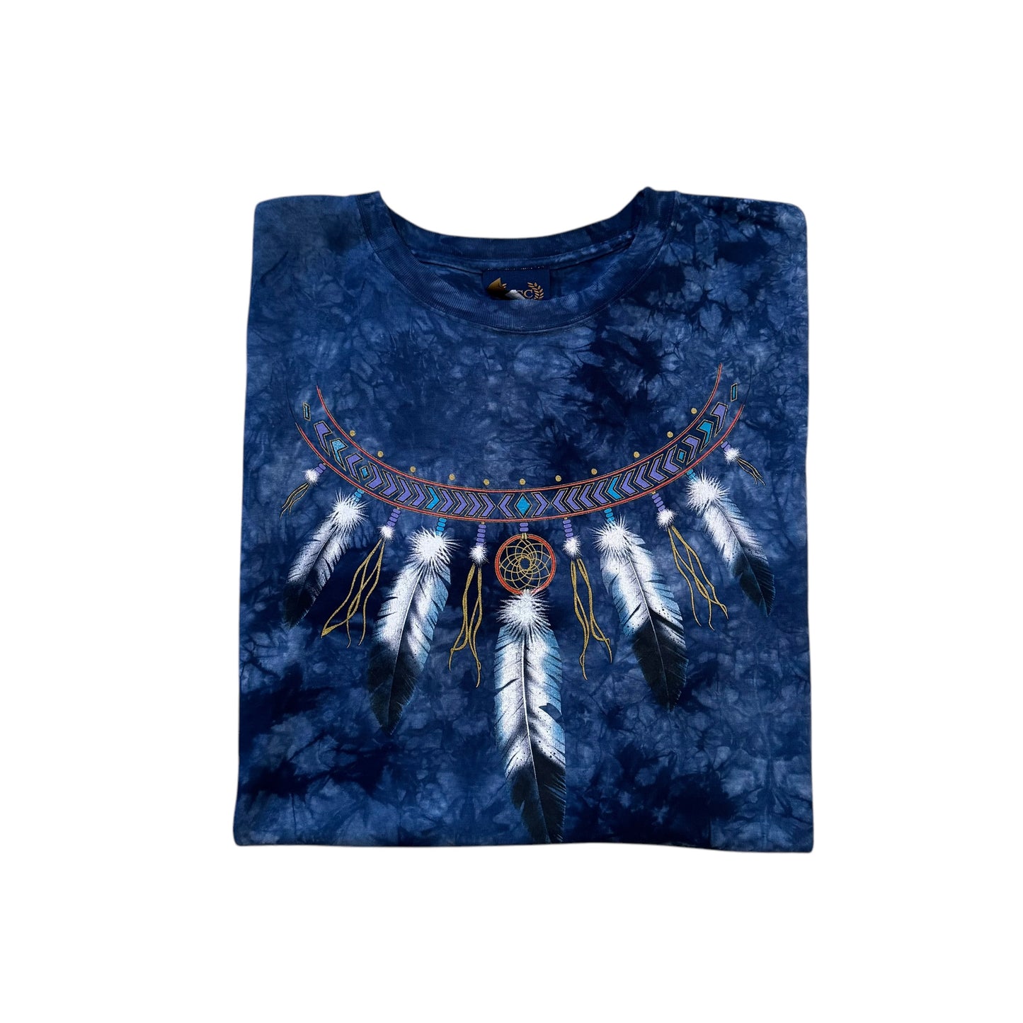 Feather Necklace Tie Dye T-Shirt 90s (XXL) [ REAL SHOPPER EXCLUSIVE ]