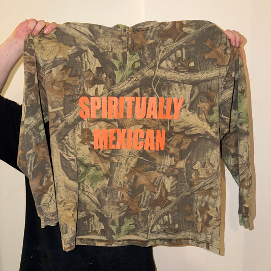 Spiritually Mexican Camo Long Sleeve T-Shirt (XXXL)