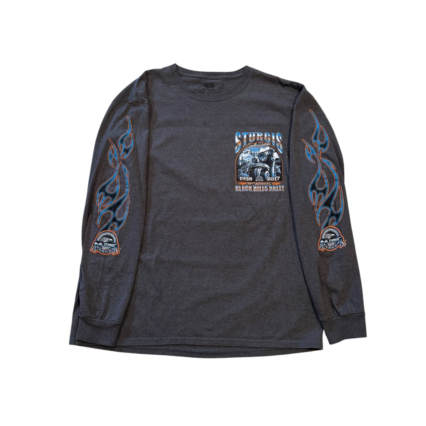 Sturgis 2017 Flame Long Sleeve T-Shirt (Large) [ REAL SHOPPER EXCLUSIVE ]