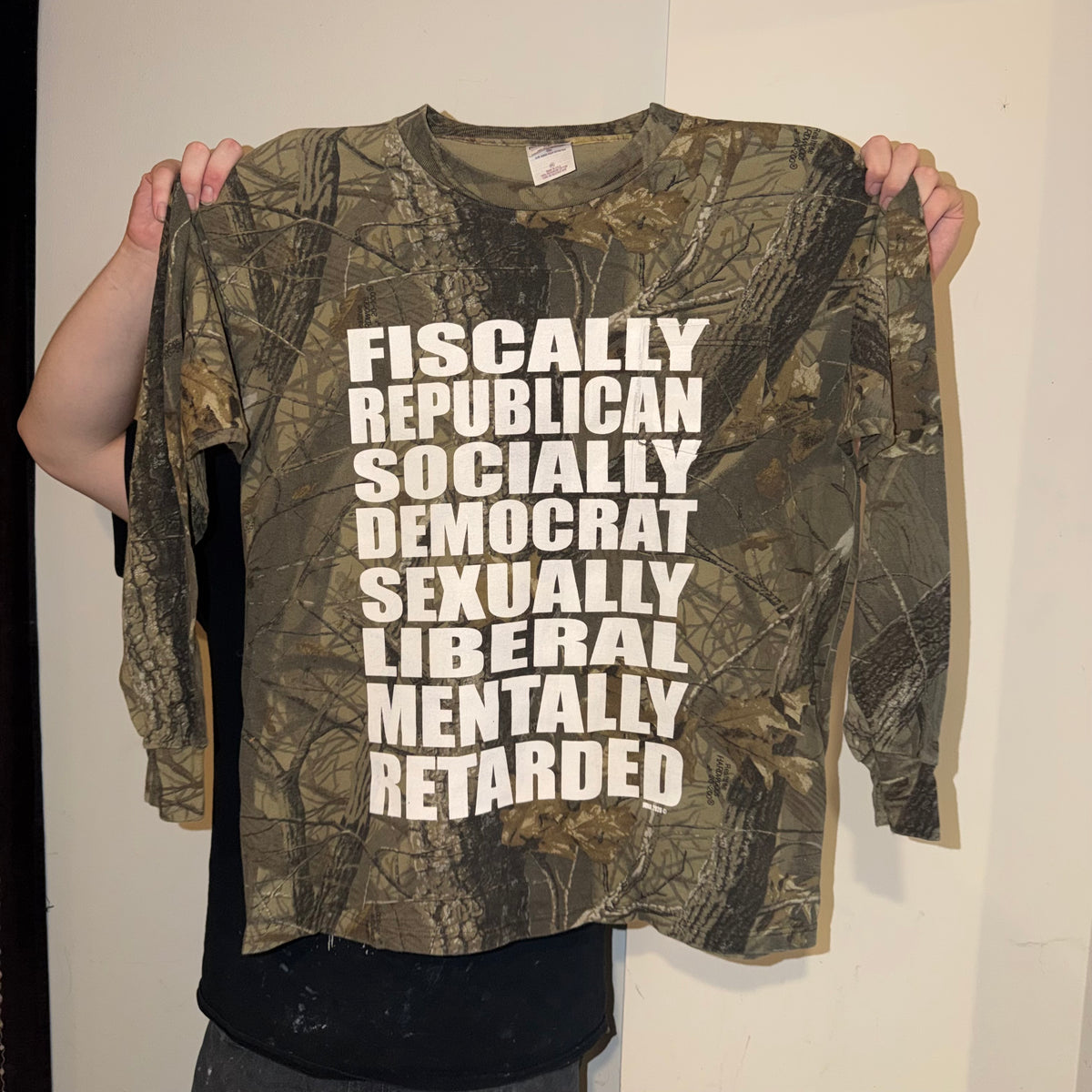 Fiscally Republican 1/1 Camo Long Sleeve T-Shirt (XXL)