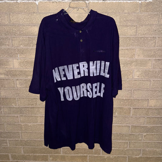 NEVER KILL YOURSELF 1/1 Polo T-Shirt (XXL)
