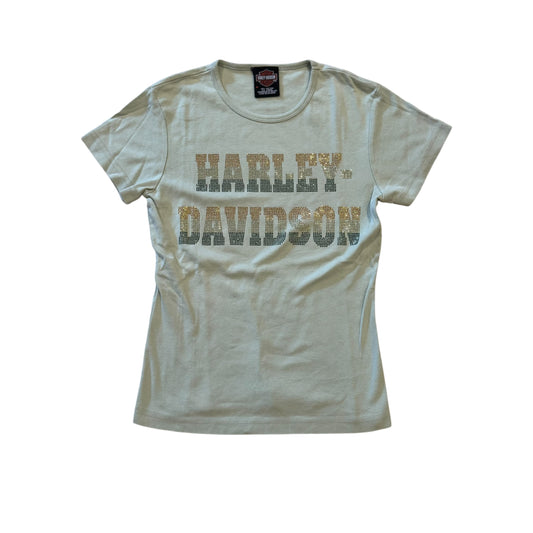 Harley Davidson Bedazzled Logo T-Shirt 2000s (Women’s Medium) [ REAL SHOPPER EXCLUSIVE ]