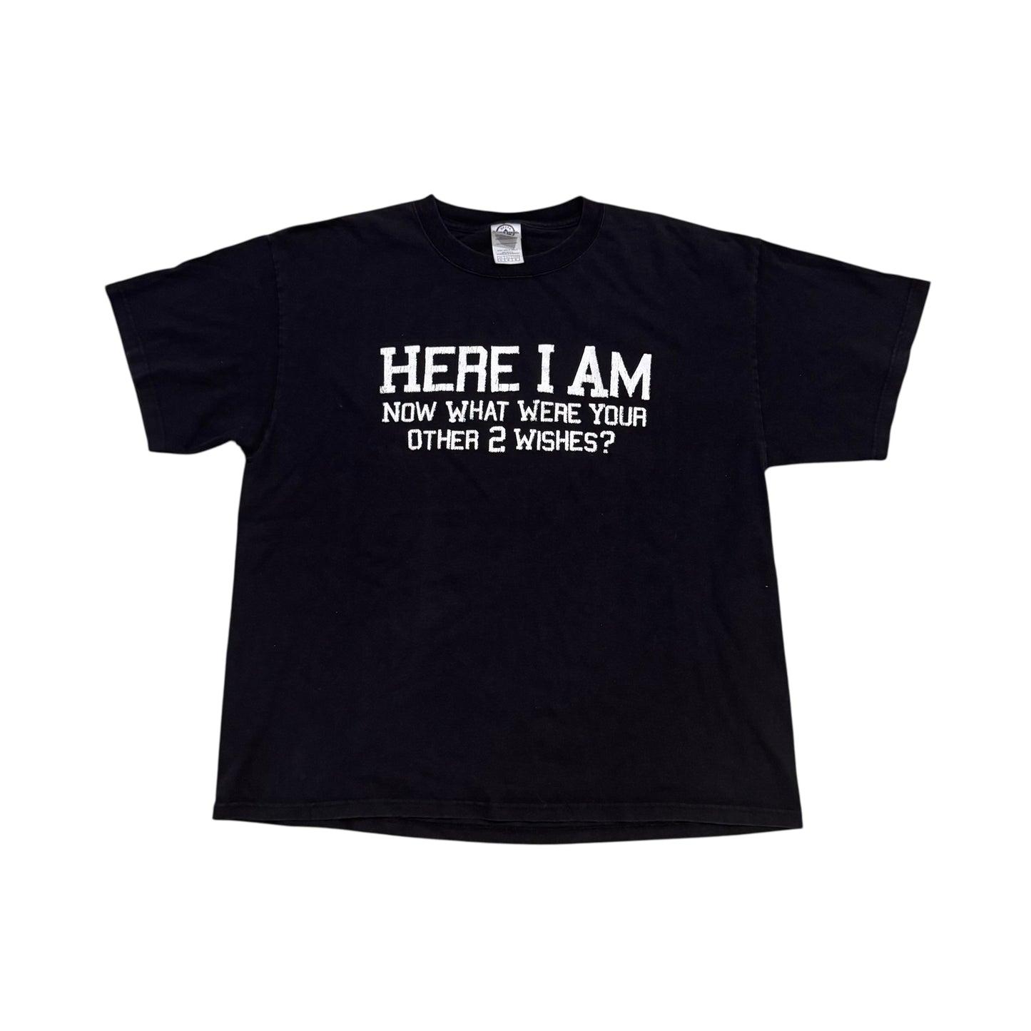 Here I Am Now What Were Your Other 2 Wishes? T-Shirt 2000s (Large)