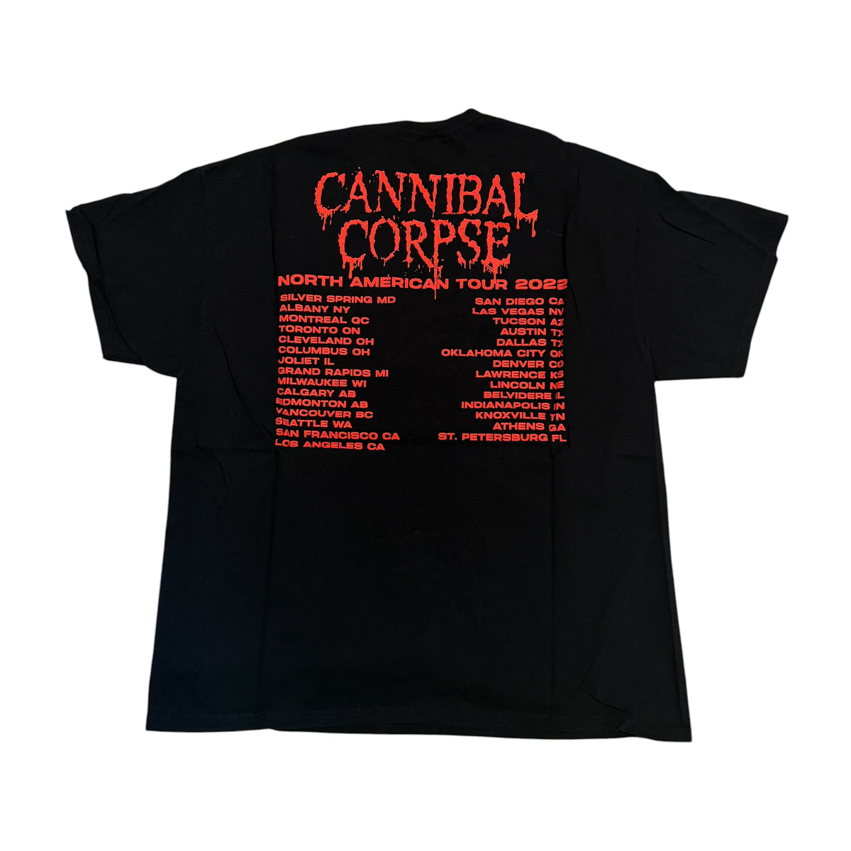 Cannibal Corpse Tour T-Shirt 2022 (XL) PERSONALS COLLECTION