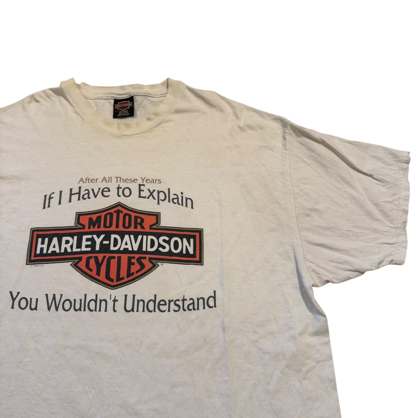 Harley Davidson If I Have To Explain… T-Shirt 90s (XXXL) [ REAL SHOPPER EXCLUSIVE ]