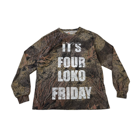 Four Loko Friday Camo 1/1 Long Sleeve T-Shirt (XL)
