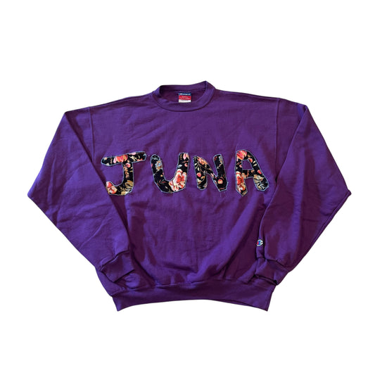 Juna x Goof Floral Spellout Crewneck (Large) PERSONALS COLLECTION