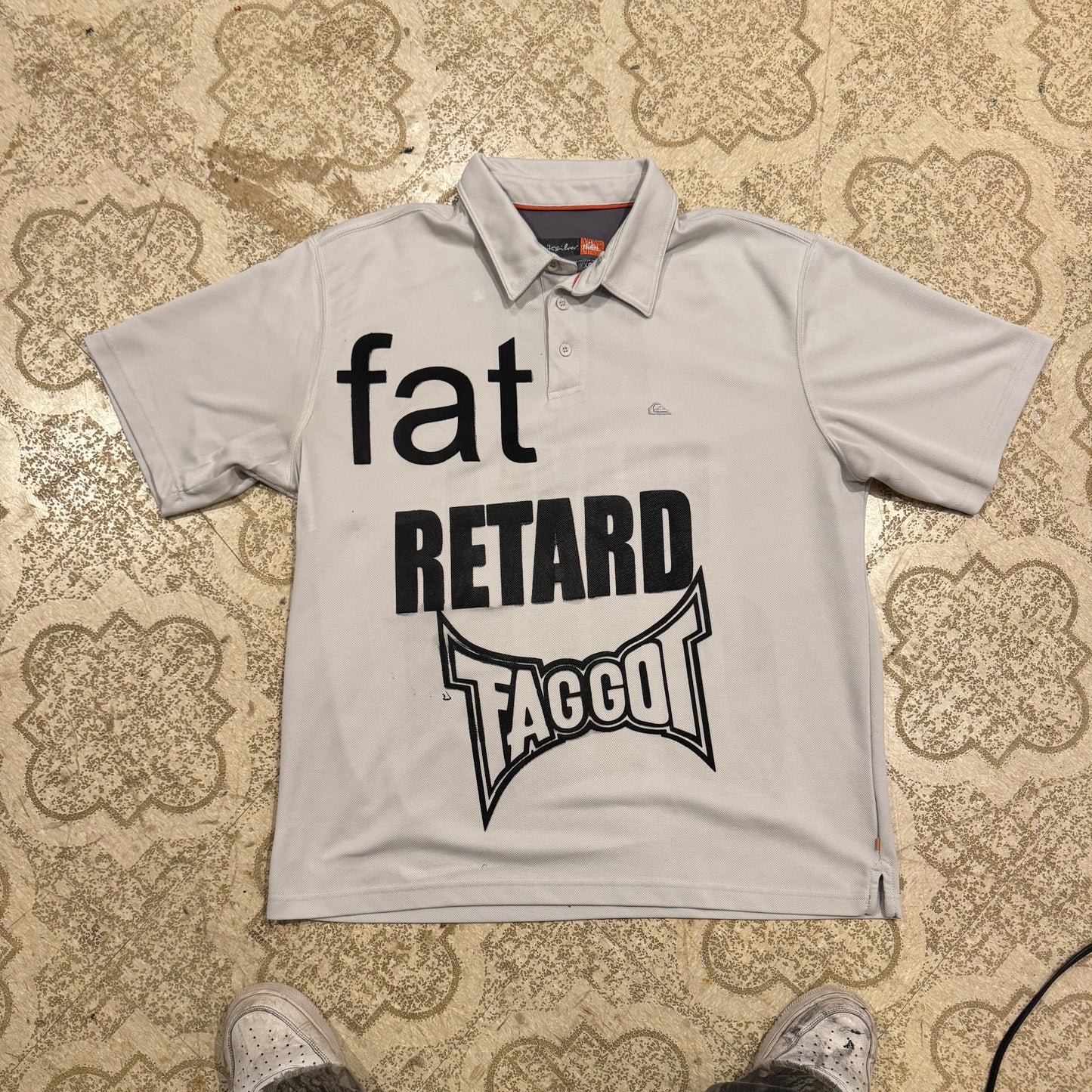 Fat Retard Faggot 1/1 Polo T-Shirt (XXL)