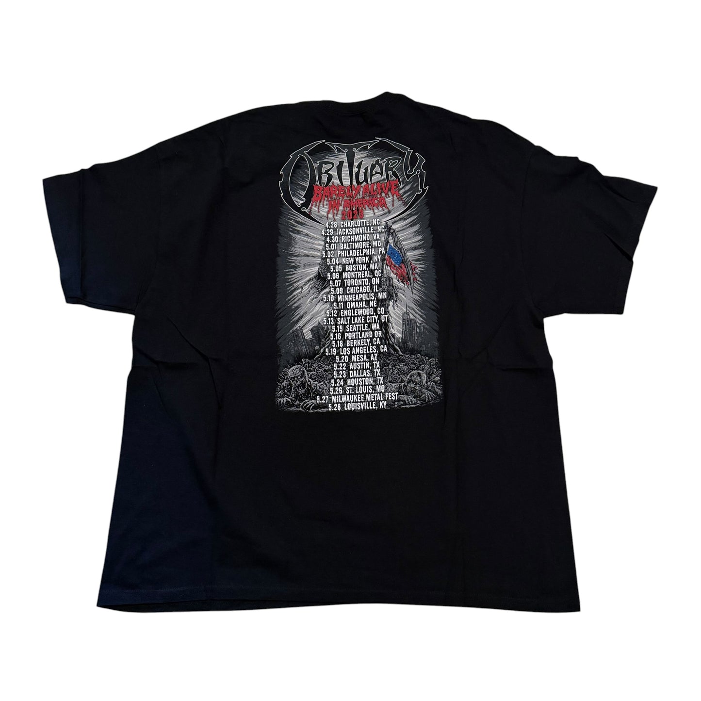 Obituary Barely Alive 2023 Tour T-Shirt (XXL) PERSONALS COLLECTION