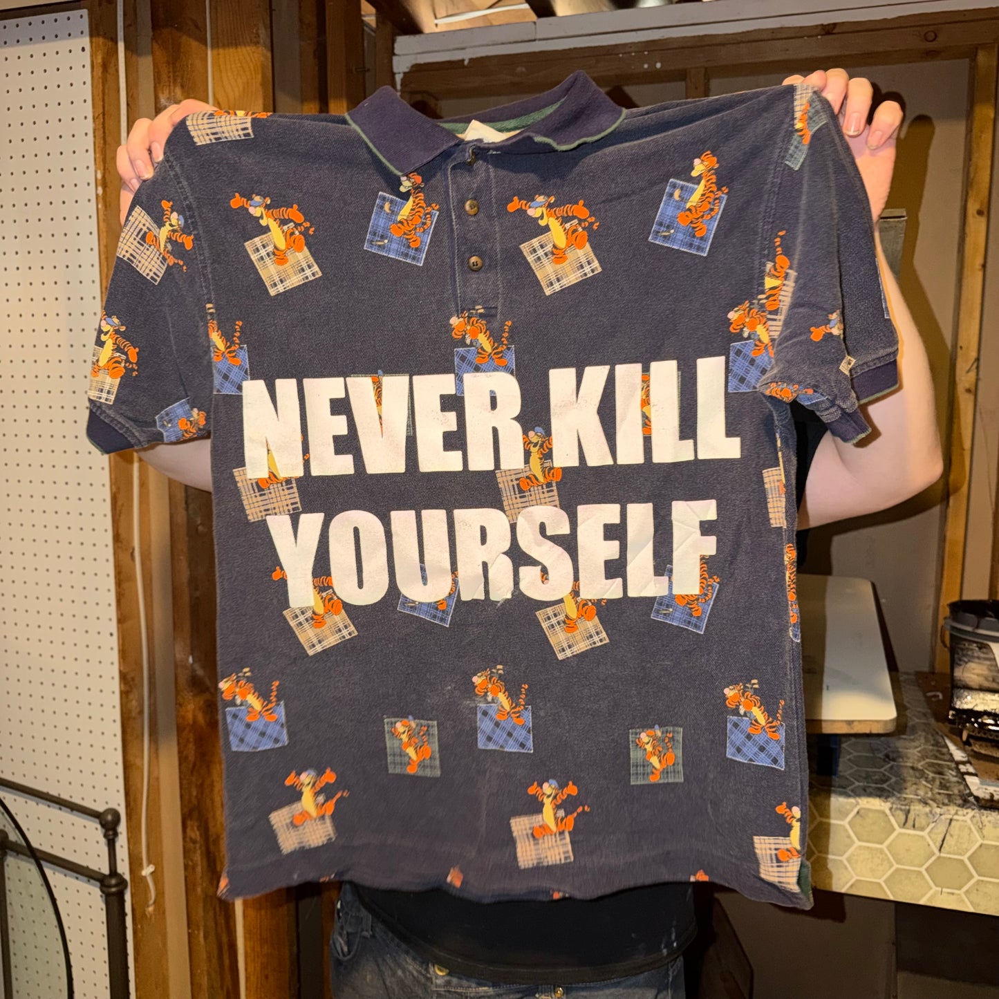 NEVER KILL YOURSELF 1/1 Polo T-Shirts