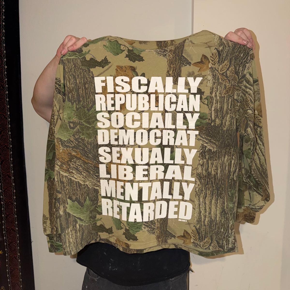 Fiscally Republican 1/1 Camo Turtle Neck Long Sleeve T-Shirt (XL)