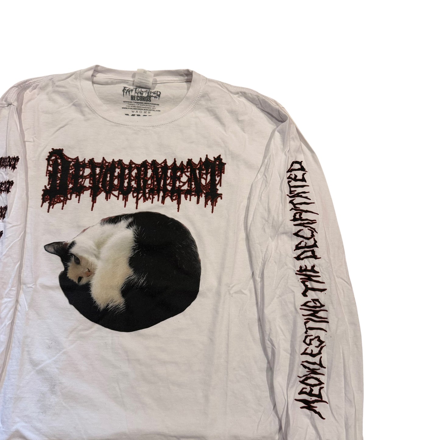 Devourment Meowlesting The Decapitated Long Sleeve T-Shirt (Cropped XXL) PERSONALS COLLECTION