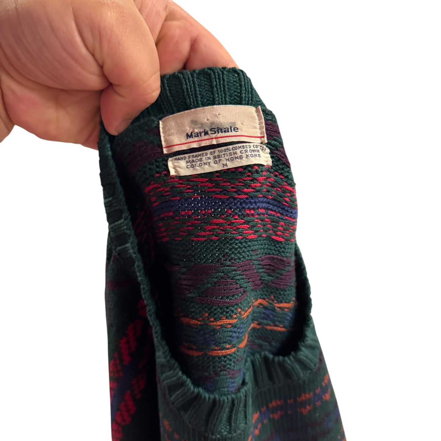 Mark Shale Knitted Striped Sweater 90s (Medium) [ REAL SHOPPER EXCLUSIVE ]