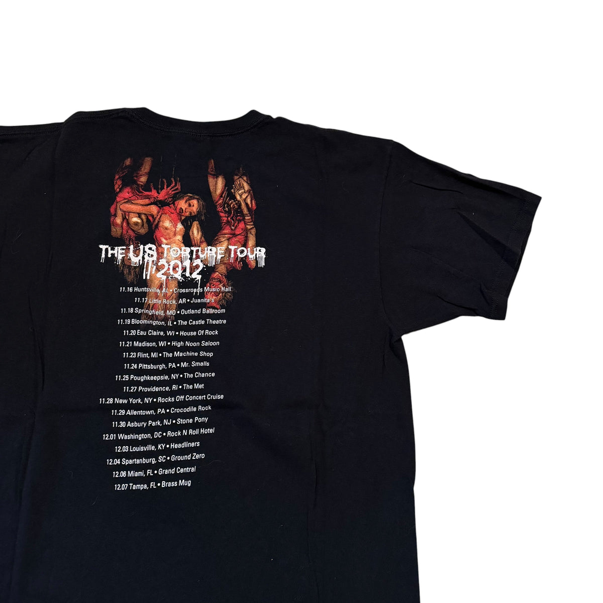Cannibal Corpse Torture Tour T-Shirt 2012 (XL) PERSONALS COLLECTION
