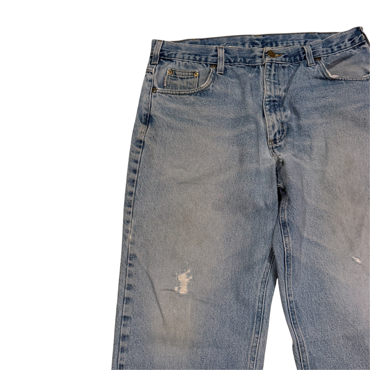 Carhartt Distressed Blue Jeans 90s (36x27) PERSONALS COLLECTION