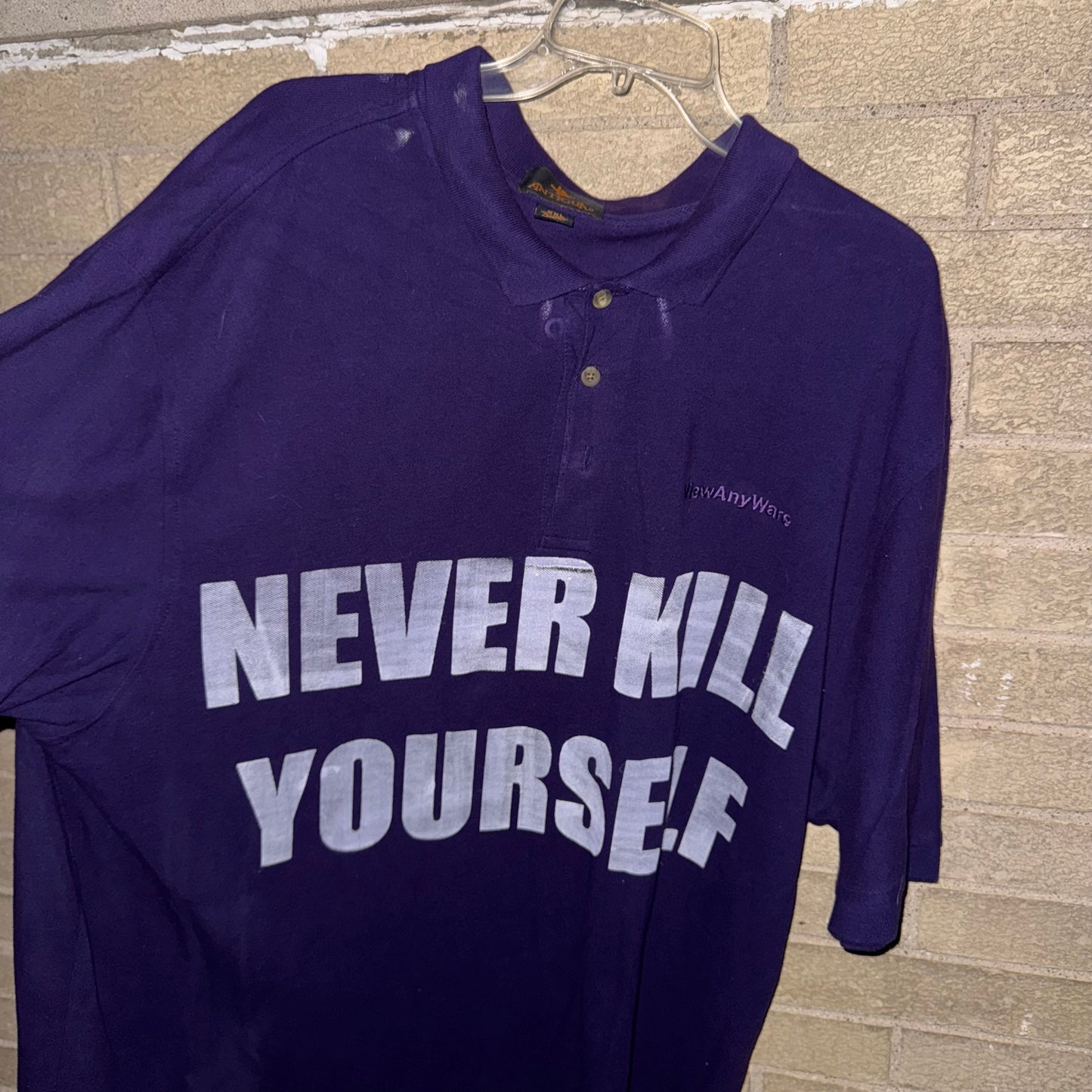 NEVER KILL YOURSELF 1/1 Polo T-Shirt (XXL)