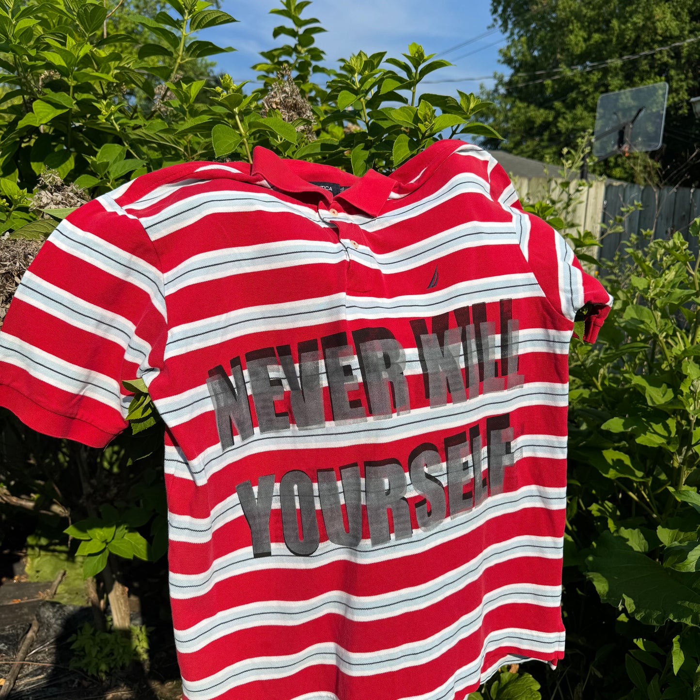 NEVER KILL YOURSELF 1/1 Polo T-Shirt (XL)