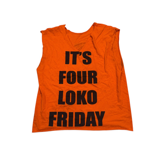 Four Loko Friday Chopped T-Shirt Orange (XL) PERSONALS COLLECTION