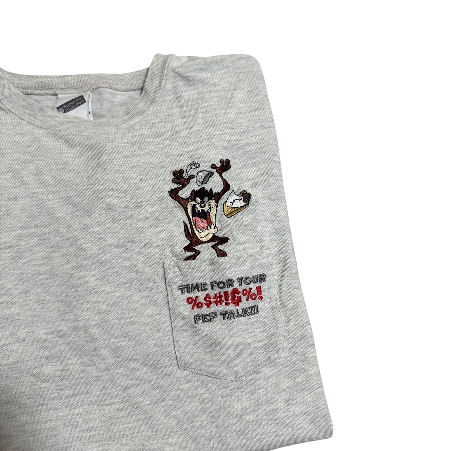 Looney Tunes Taz Pocket T-Shirt 90s (Large) [ REAL SHOPPER EXCLUSIVE ]
