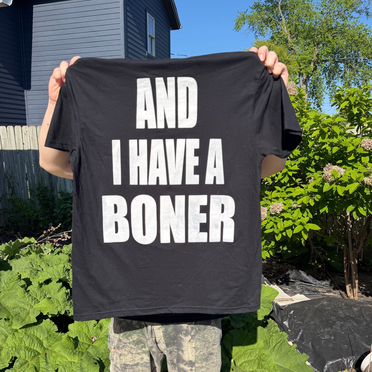 Fat Retard Faggot And I Have A Boner T-Shirt HARDCORE THOUGHTS X JUNA COLLAB Black