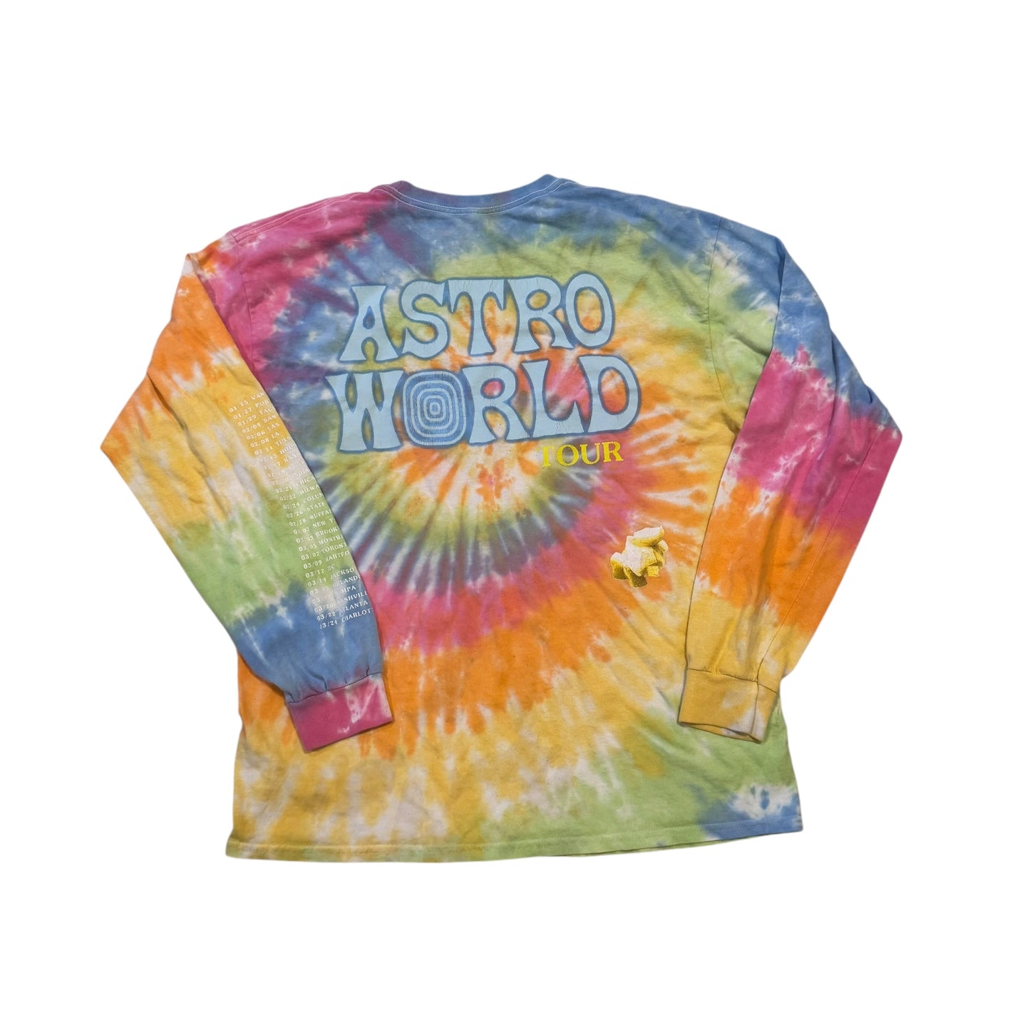 Travis Scott Astroworld Long Sleeve T-Die Tour T-Shirt (Large) [ REAL SHOPPER EXCLUSIVE ]