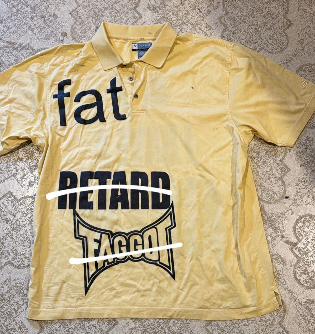 Fat Retard Faggot Polo T-Shirt (XXL)