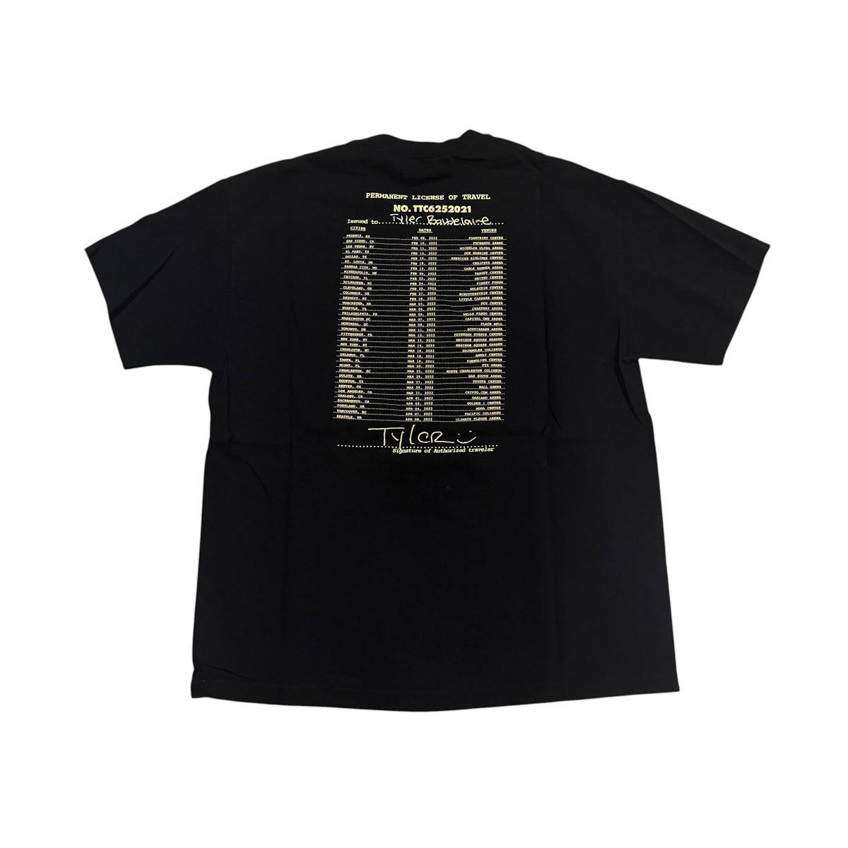 Tyler The Creator Call Me If You Get Lost Tour T-Shirt (XL) PERSONALS COLLECTION